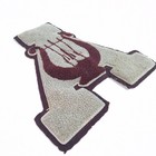 West Point Band Chenille Varsity Letter Patch Vtg 1970 s Gray Made By Anthony