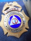 Vintage Civil Defense Communications Chief West Hempstead Ny Badge  Wallet  Old 