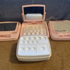 Lot Of 3 Pink Vintage Mary Kay Demo 2-sided Mirror Make-up Tray W 18 Inserts New