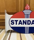 Standard Gas Oil Flange Sign Double Sided Vintage Style Wall Decor