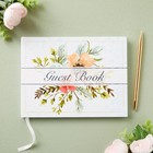 Floral Guest Book For Reception With 56 Sheets 112 Pages  8x6 In 