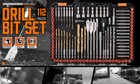 112pcs Impact Drill Bits   Screwdriver Set 1 4  Hex Shank For Wood Metal Cement