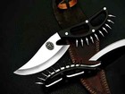 Antique 1998 Used Knife Famous Cobra Movie Knife Acrylic Handle With Sheath 