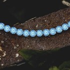 20 Ctw Lab Created Blue Topaz 14k White Gold Over 5 Mm Tennis Men s Bracelet 8 