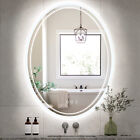 Ultra Bright Oval Led Bathroom Mirror Anti-fog Dimmable Lighted Vanity Mirror