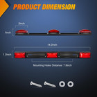 Truck Rv 12v Led Trailer Id Marker Light Bar Stainless Steel Bracket 2 Pack Red