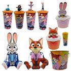 Zootopia 2 Movie Cup Topper Gary Judith Nick Model Popcorn Bucket Theme Cups
