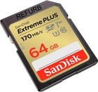 Sandisk Sd Extreme Plus 64gb Sdxc - Uhs-i U3 V30 Memory Card 170mb s