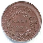 1809 C-6 Anacs Vf 20 Details 15  Off Center Classic Head Half Cent Coin 1 2c