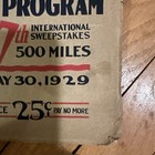1929 Indianapolis Motor Speedway Auto Race Official Program 17th Year