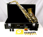 Yamaha Yas-23 Alto Saxophone Gold Lacquer W mouthpiece Neck Yamaha Saxophone Box
