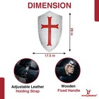 Medieval Knights Templar Shield Crusader Red Cross 28  Polished Steel Armor