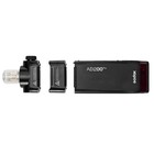 Godox Ad200 Pro 200ws Pocket Flash W interchangeable Heads   Battery 