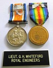 Ww1 Officers Pair Lieutenant Q H Whiteford Royal Engineers From Bury M i d  