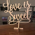 Love Is Sweet Table Sign wooden Dessert Table Decor wedding Party Sign For We   