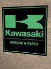 Kawasaki Motorcycle Black Green Service Reproduction Advertising Garage Sign