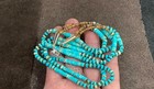 Gorgeous Multi-strands Turquoise Heishi Necklace 21 -23  t206d-w1 
