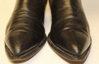 Tony Lama Vintage Women 9 5 M Black multi Metallic Floral Print Cowboy Boots