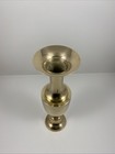 Vintage Fluted Solid Brass Vase 10    Tall Made In India