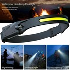 Waterproof Cob Headlamp Night Buddy Led Motion Sensor Head Torch Headlight