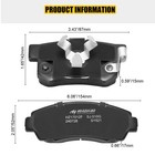 Front Rear Ceramic Brake Pads With Hardware For 2012 - 2016 Honda Cr-v Crosstour