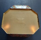 Vintage Daher Floral Hinged Tin Box Octagon Container Made In England