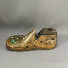 Vintage Painted Baby Shoe Form Cobbler Mold Wooden 28r Kentler Bros Kansas