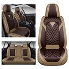 Venza 2009-2024 Seat Covers Waterproof Leather Full Set Brown Beige