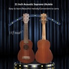 21 Inch Acoustic Soprano Ukulele Ukelele Uke Sapele Wood Open Style M5t5