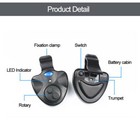 1-4 Pack Fish Bite Alarm Bells Led Light Sound Alert Sea Fishing Bell Clip Rod