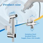 Handheld Toilet Bidet Sprayer Kit  Stainless Steel Bathroom Faucet Spray Set