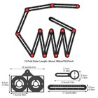 Multi-angle Measuring Ruler  12 Section Angle Measurement Aluminum Alloy Fold Te