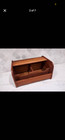 Mid Century Modern Teak Roll Top Organizer   Coffee Bar Storage Kalmar