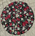 Vtg Handmade Stitched Christmas Tree Skirt Norman Rockwell Quilted 52    Santa