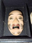Japanese Vintage Pottery Noh Masks  Old Man demon   Set Of 2