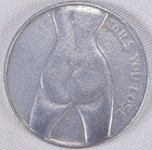 1960s Heads I Win Tails You Lose Coin Risque Erotica Naughty Charm Nude Token