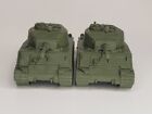 2 Pack - Ho Scale - Us M4 Sherman Tank - Olive Green 1 87 Scale Mini Model Army