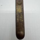 Vintage Webb Brokerage Company Brass Advertising Letter Opener Tampa Fl Ruler