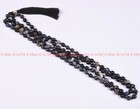 Black Stripe Agate Gems Tibet Buddhist 108 Prayer Beads Mala Necklace Meditation