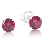 1 Ct Tw Ruby Studs Earrings In 14k White Or Yellow Gold