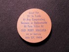 1959 Old Fort Niagara  New York Wooden Nickel Token- Old Fort Niagara 200th Coin