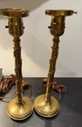 Pair Of French Antique 19th Century Gilt Brass Lamp