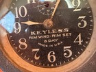 Early 1900s Vintage 1910   s Keyless Rim Wind 8 Day Auto Clock Old Parts Repair  2