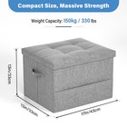 Storage Ottoman Foot Rest Stool  Foldable Foot Rest Stool With Thicker Foam P   