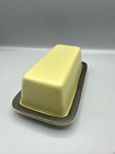 Vintage Arrow Stone Apache Green Lidded Butter Dish 691 Kasuga Japan Mid Century