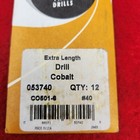 Lot Of 12ea  Precision Drill Co  053740   40 Cobalt Aircraft 6  Drill Bits - New