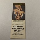 Matchbook Cover Matchcover Girly Girlie Pinup 1971 Rathkamp Matchcover Society
