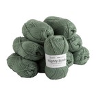 Worsted Weight Green Yarn Pack - 10 Skeins  100g Each  Superwash Wool Blend  208