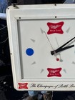 Rare Vintage 1957 Miller High Life Beer Hanging Lighted Clock Bar Sign Advertisi