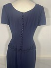 Elegant Wedding Chic Beaded Gown Donna Morgan Womens Sz8 Round Neck Short Sleeve